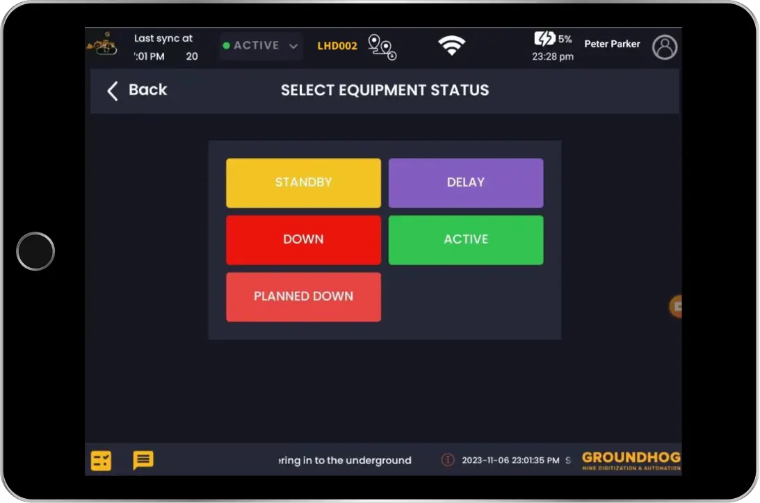 Equipment Performance Tracking